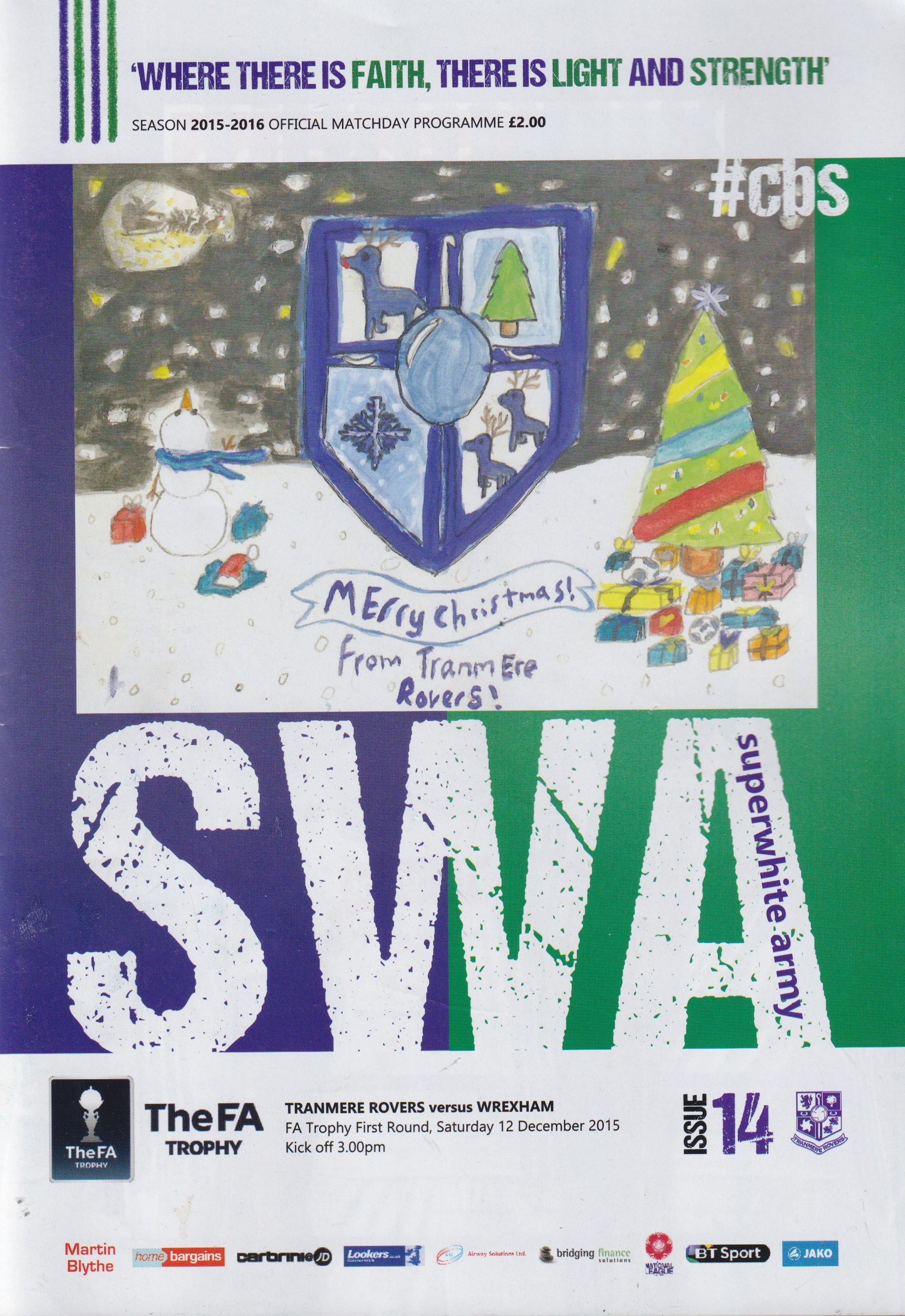 Tranmere Rovers v Wrexham match programme